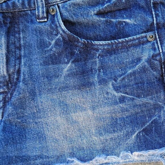 VOLCOM Stoned Jean Shorts Frayed Cutoffs Grunge Cheeky Distressed Size 28 - Picture 5 of 10
